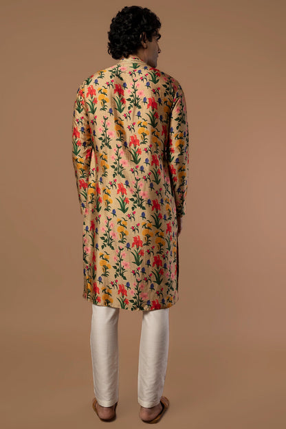 Oatmeal Autumn Bouquet Kurta