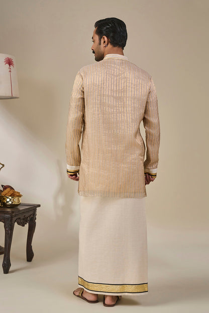 Ivory Kochi Conch Lungi Set