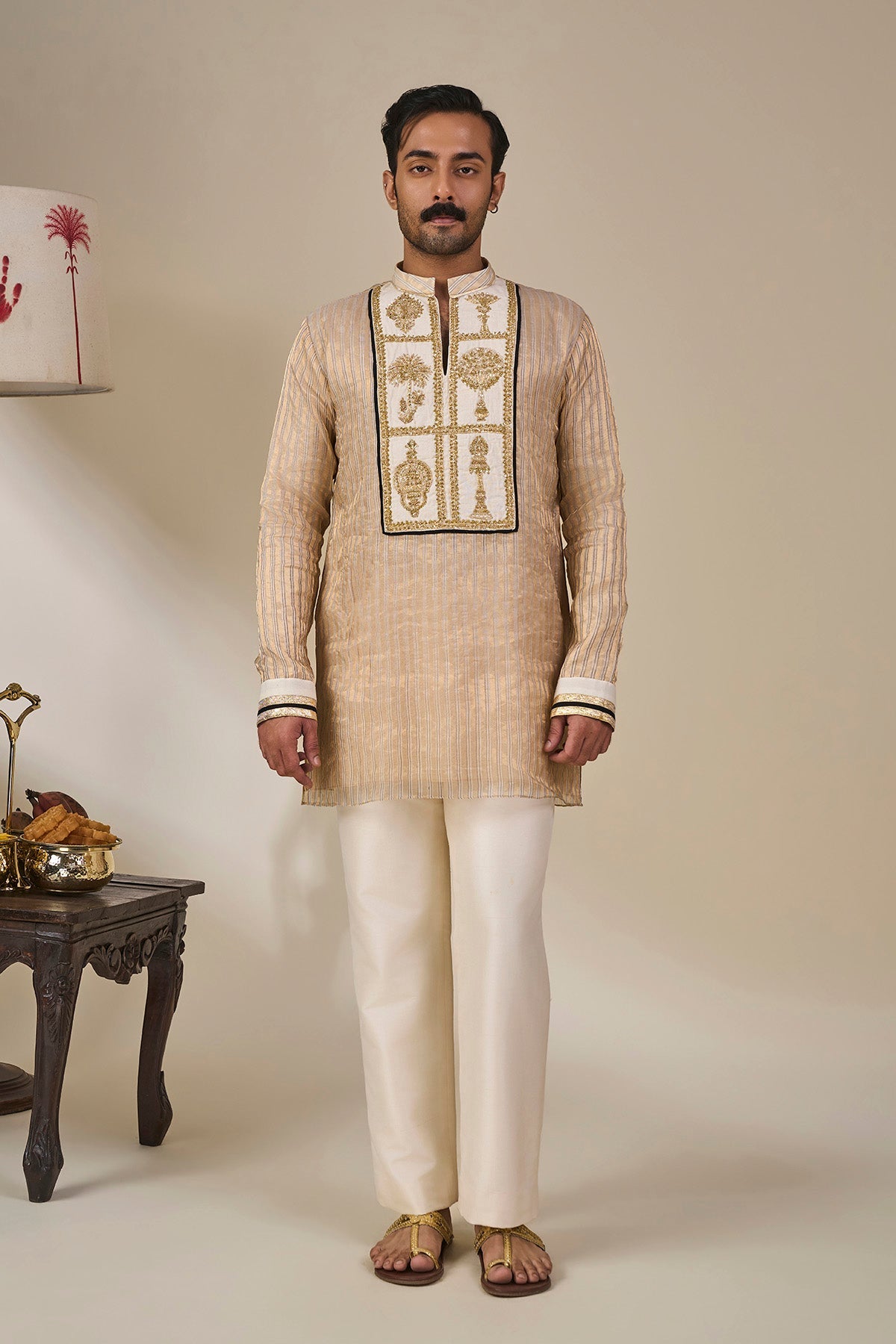 Ivory Kochi Conch Lungi Set