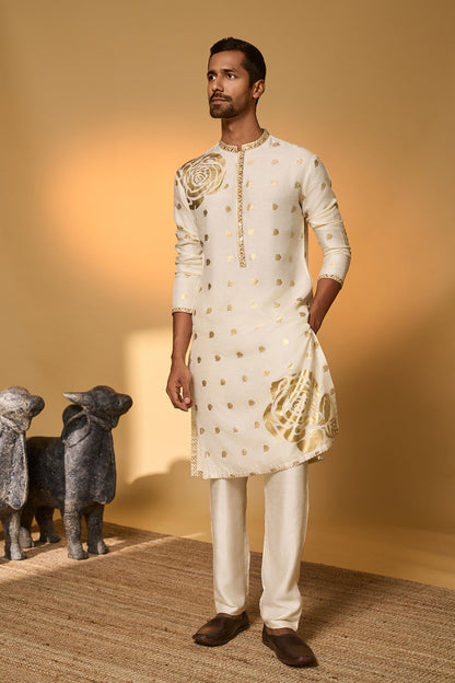 Ivory Rose Blush Kurta