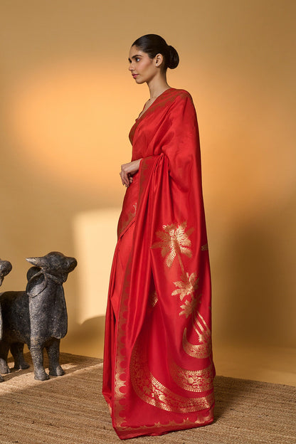 Crimson Tijila Saree