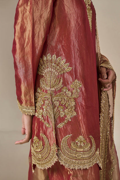 Rust 'Kaju Katli Kahaani' Kurta Set