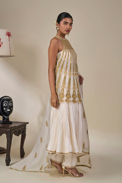 Ivory 'Leher Ki Mehfil' Anarkali Set