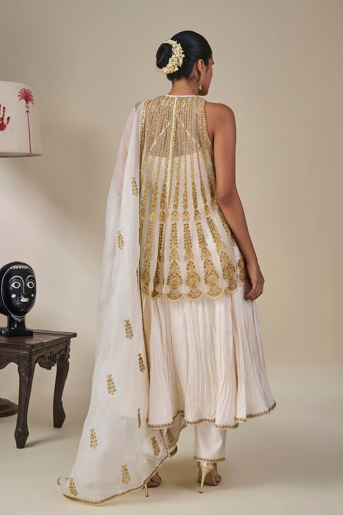 Ivory 'Leher Ki Mehfil' Anarkali Set