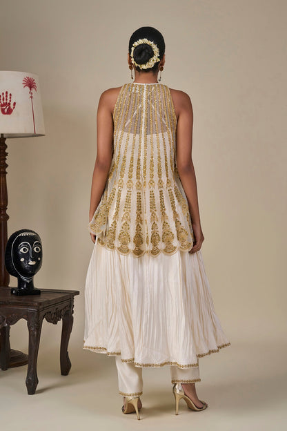Ivory 'Leher Ki Mehfil' Anarkali Set