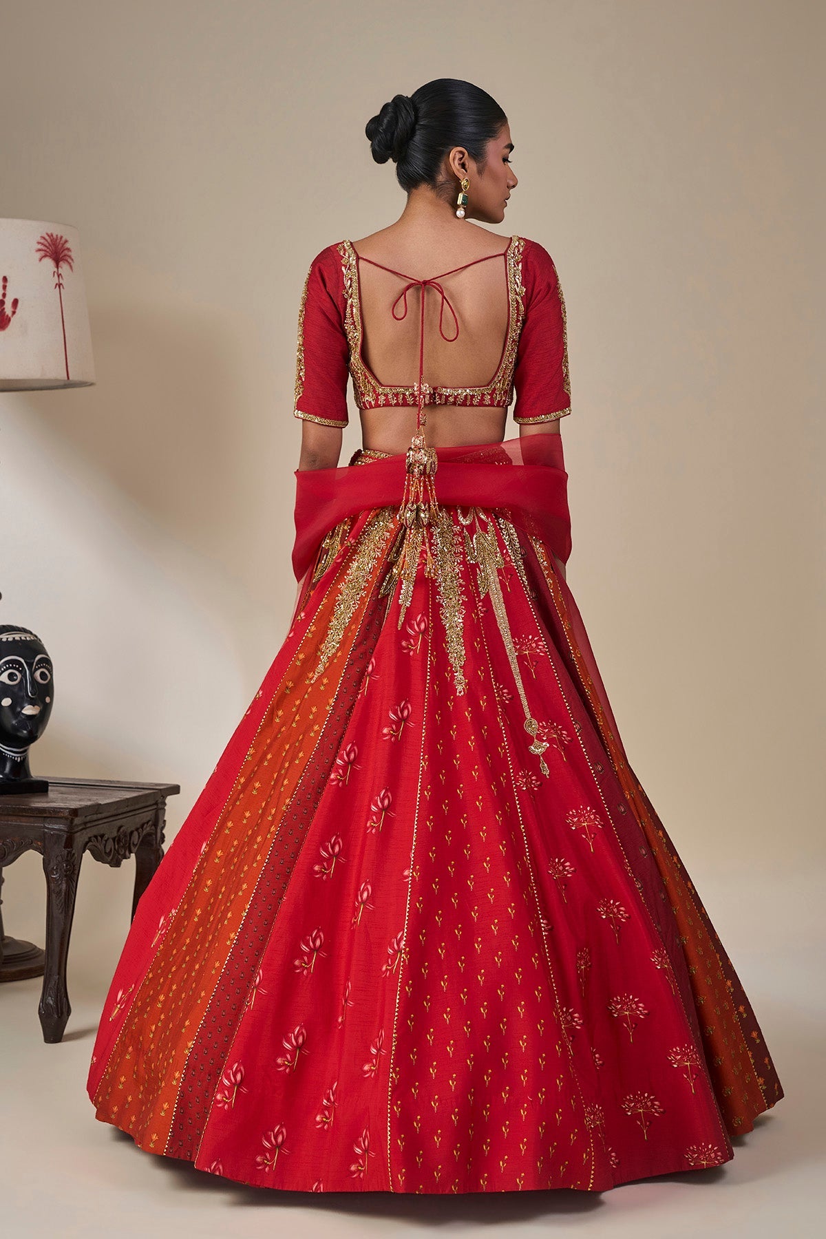 'Rango Sa Jahan' Lehenga in Red
