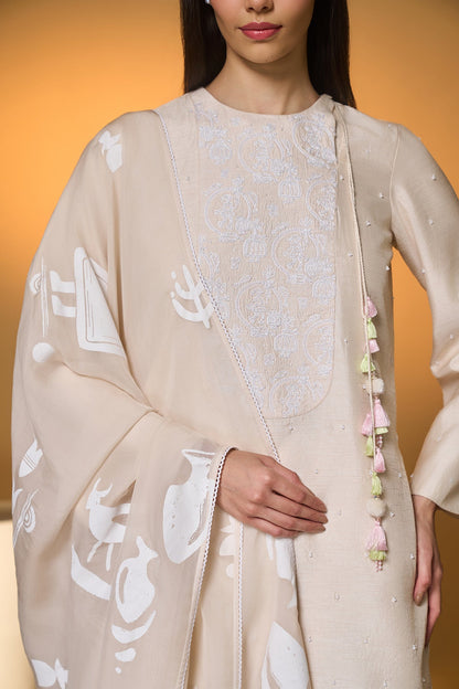 Rose Blushing Sharara Set