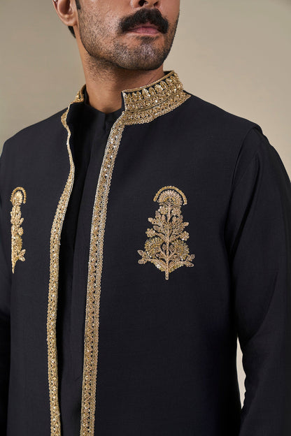 Black 'Khushboo Khwaab' Bandi Set