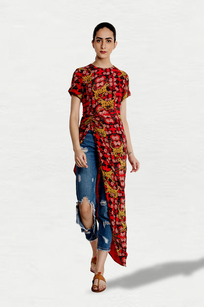 Tiger Lily Ruched Top