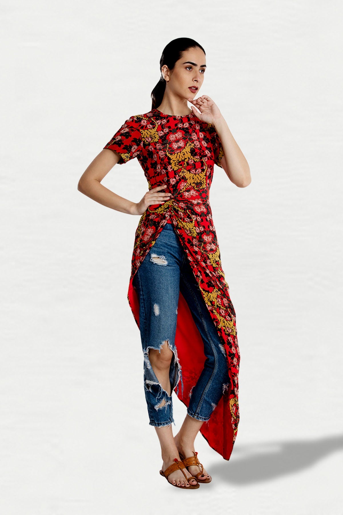 Tiger Lily Ruched Top