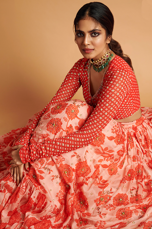 Malavika Mohanan in the NADYA LEHENGA SET