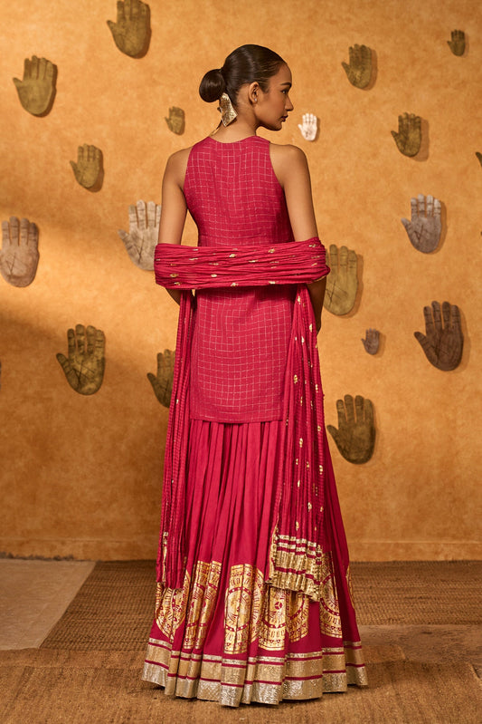 Raspberry Moonfish Skirt Set