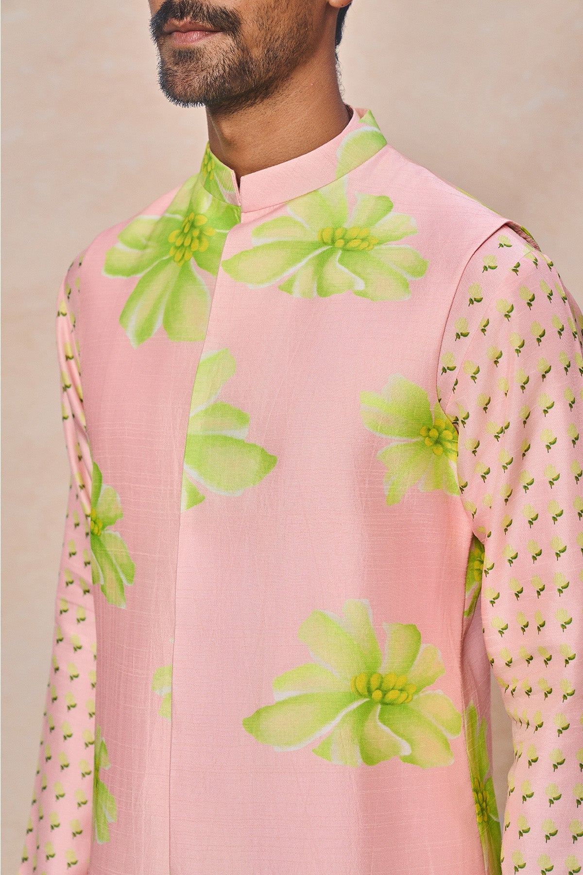 Baby Pink Parijat Bandi Set