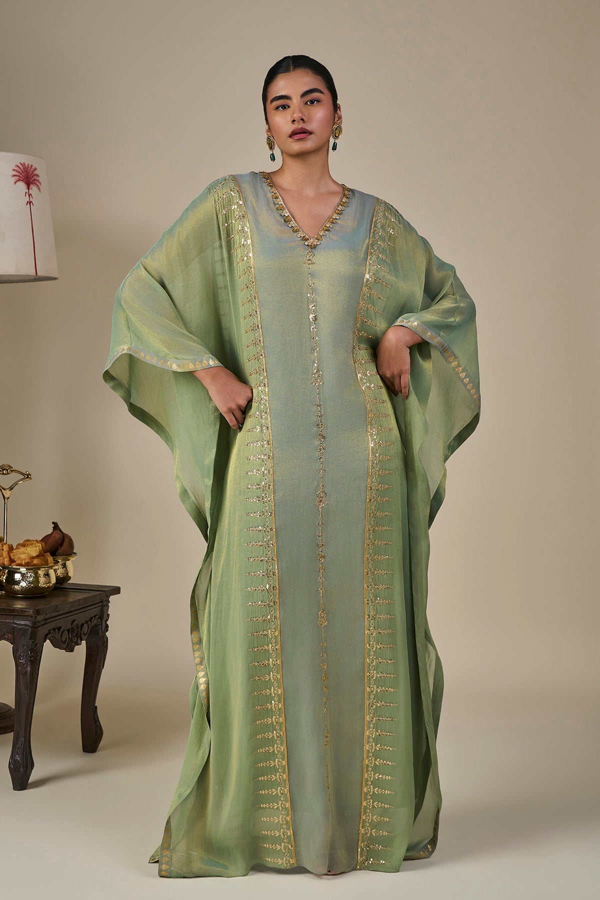 Green Midnight Trail Kaftan