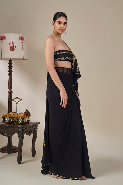 Midnight Moonline Drape Saree