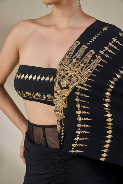 Midnight Moonline Drape Saree