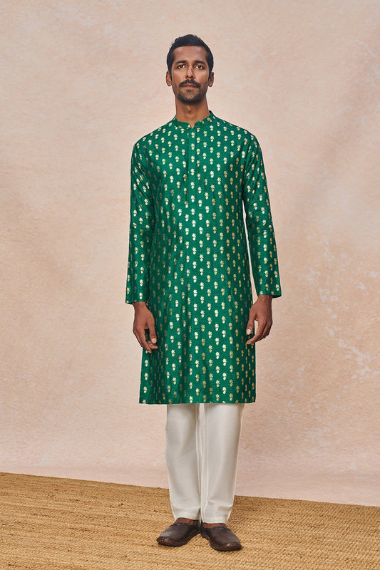 Green Pixie Dust Kurta Set