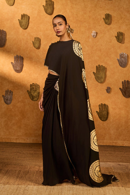 Moonfish Draped Skirt Set