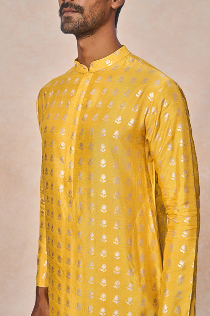 Mustard Wallflower Kurta Set