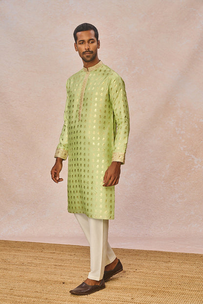 Lime Green Wallflower Kurta Set