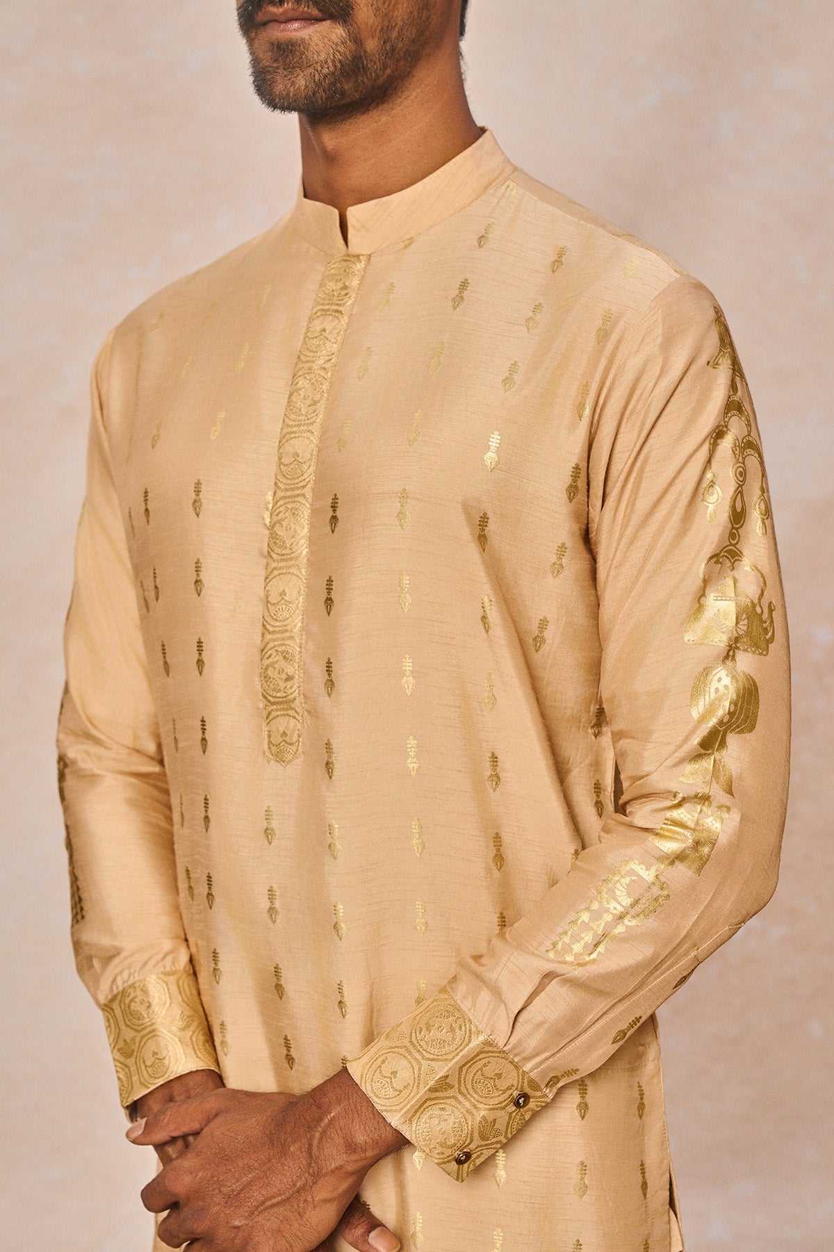 Beige Little Pots Kurta Set