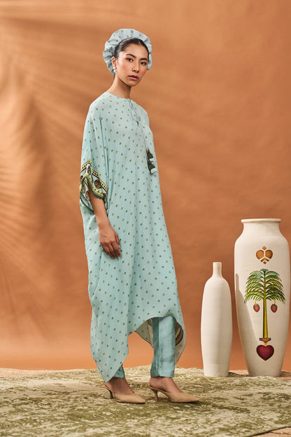 Blue Ace Of Spades Kurta Set