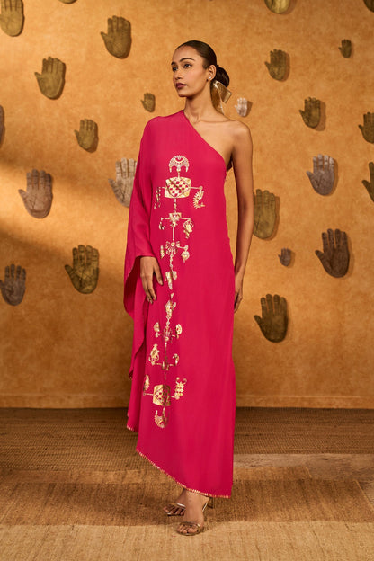 Raspberry Wishdrop Kaftan
