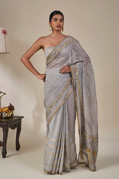 Grey Kathakali Malabar Saree