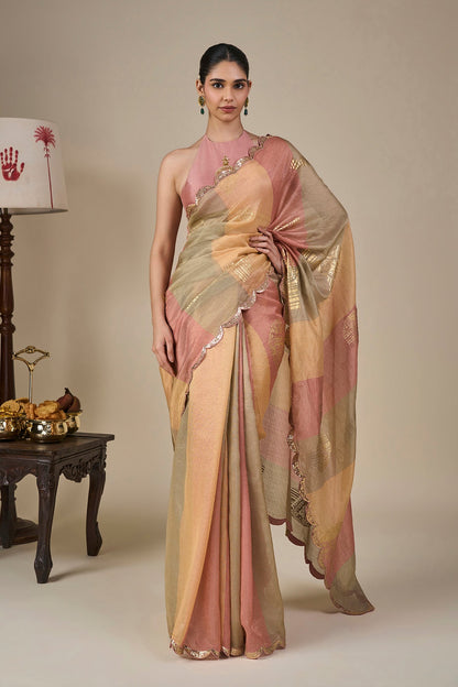 Malabar Grove Stripe Saree