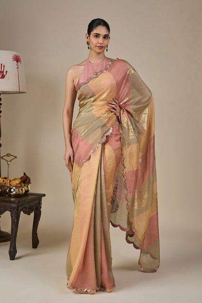 Malabar Grove Stripe Saree