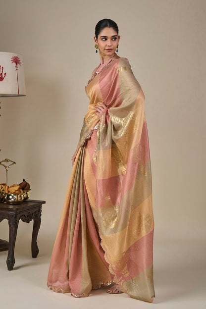 Malabar Grove Stripe Saree