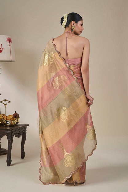 Malabar Grove Stripe Saree