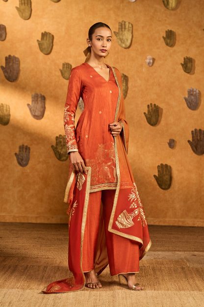 Rust Zen Kurta Set