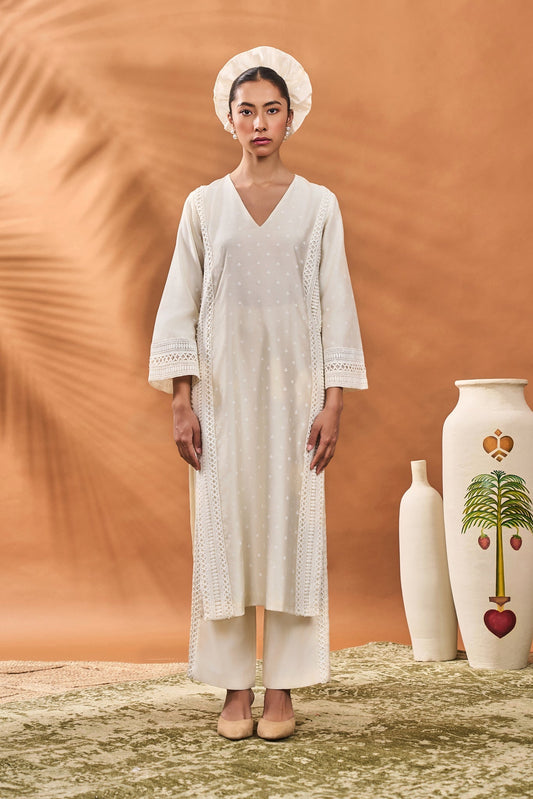 Ivory All Fours Kurta Set