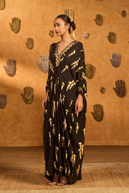 Black Cherry Vine Kaftan
