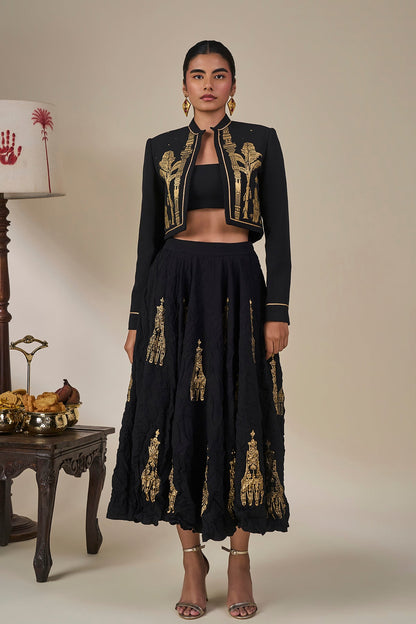 Black Malabar Heirloom Skirt Set