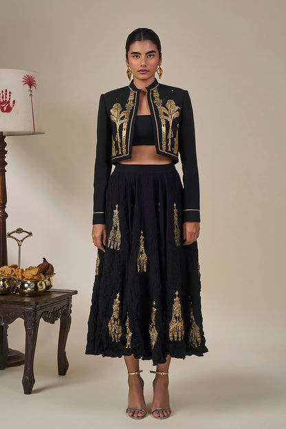 Black Malabar Heirloom Skirt Set