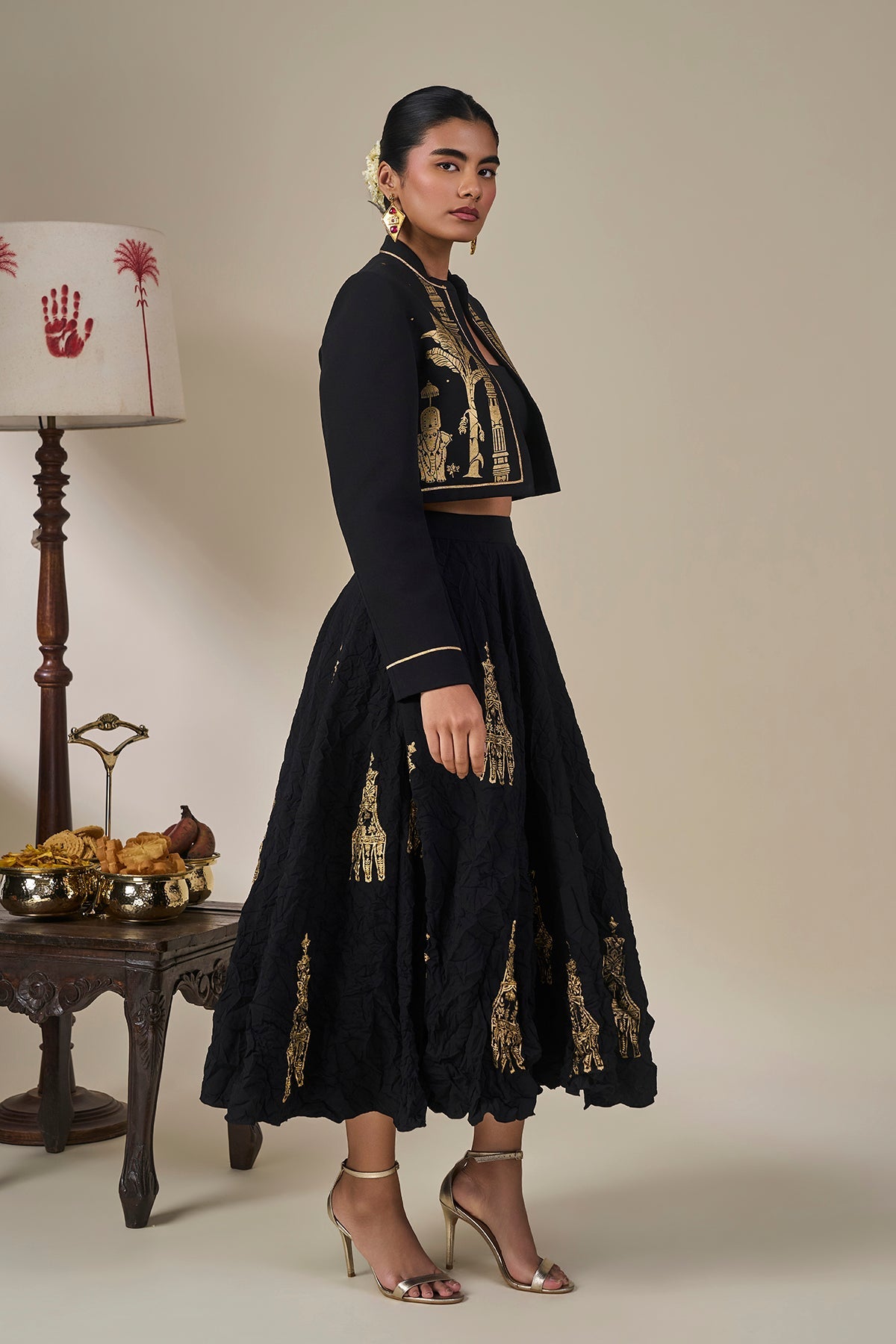 Black Malabar Heirloom Skirt Set