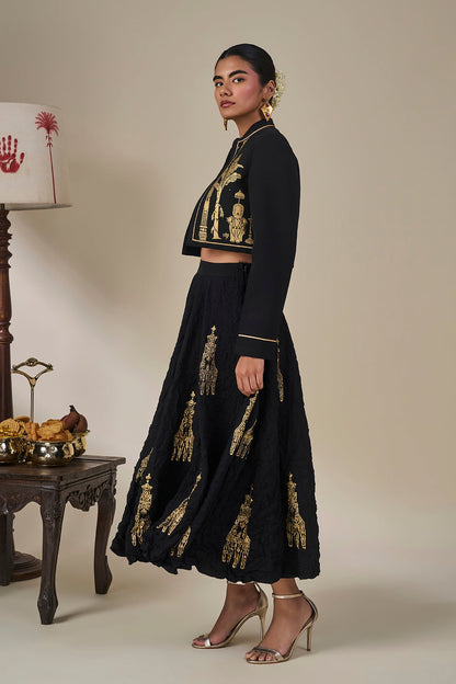 Black Malabar Heirloom Skirt Set