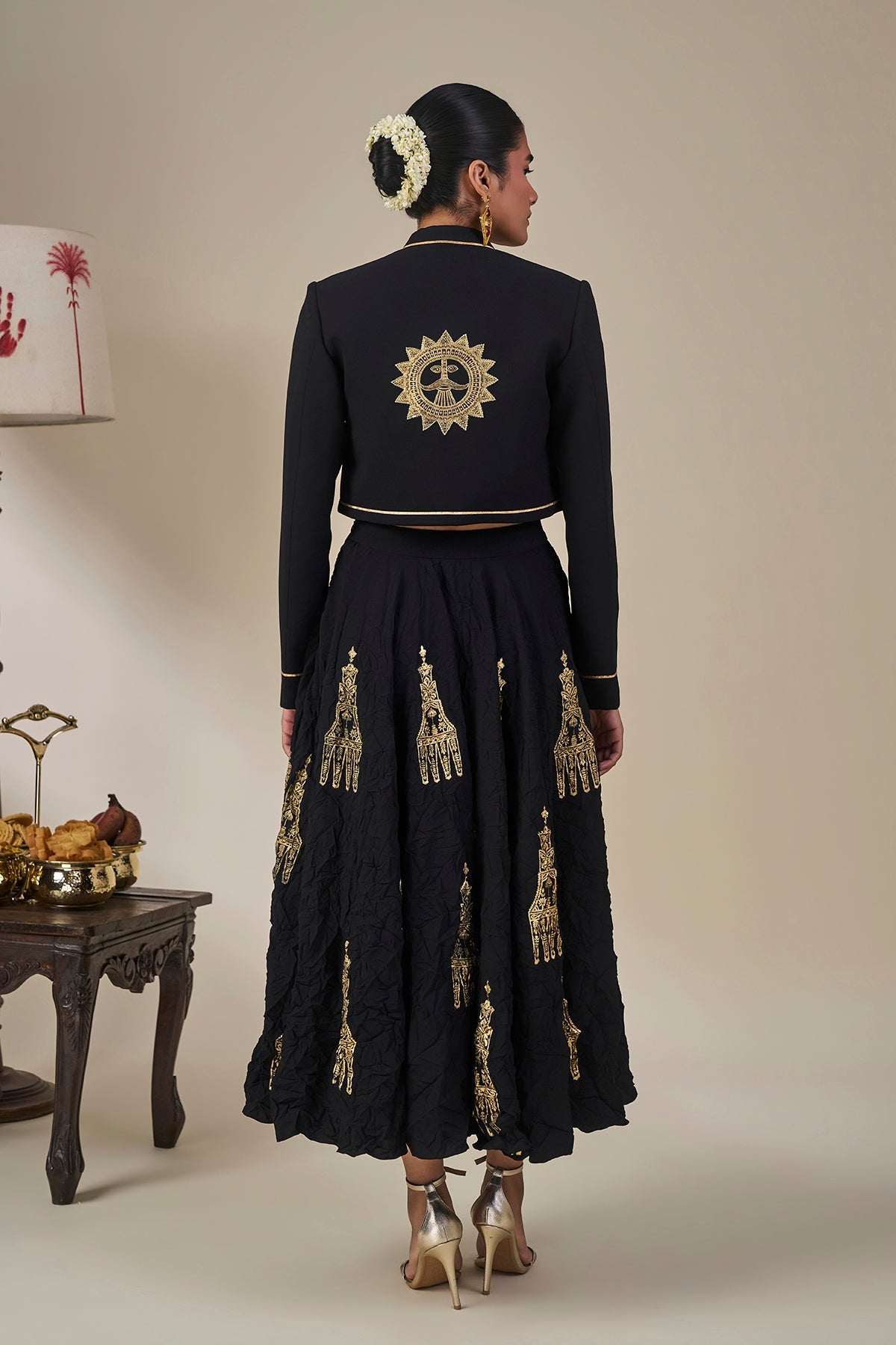 Black Malabar Heirloom Skirt Set