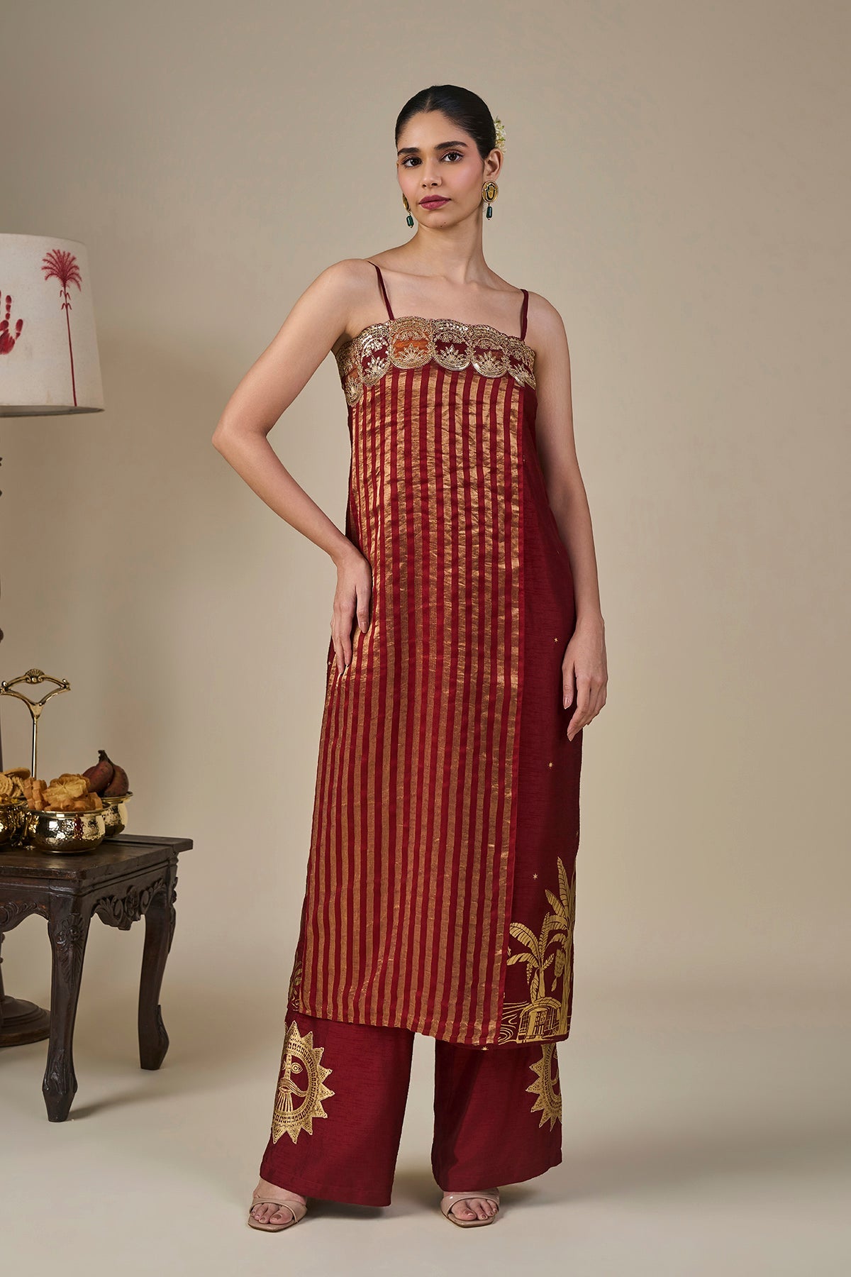 Cherry Blooming Postcard Kurta Set