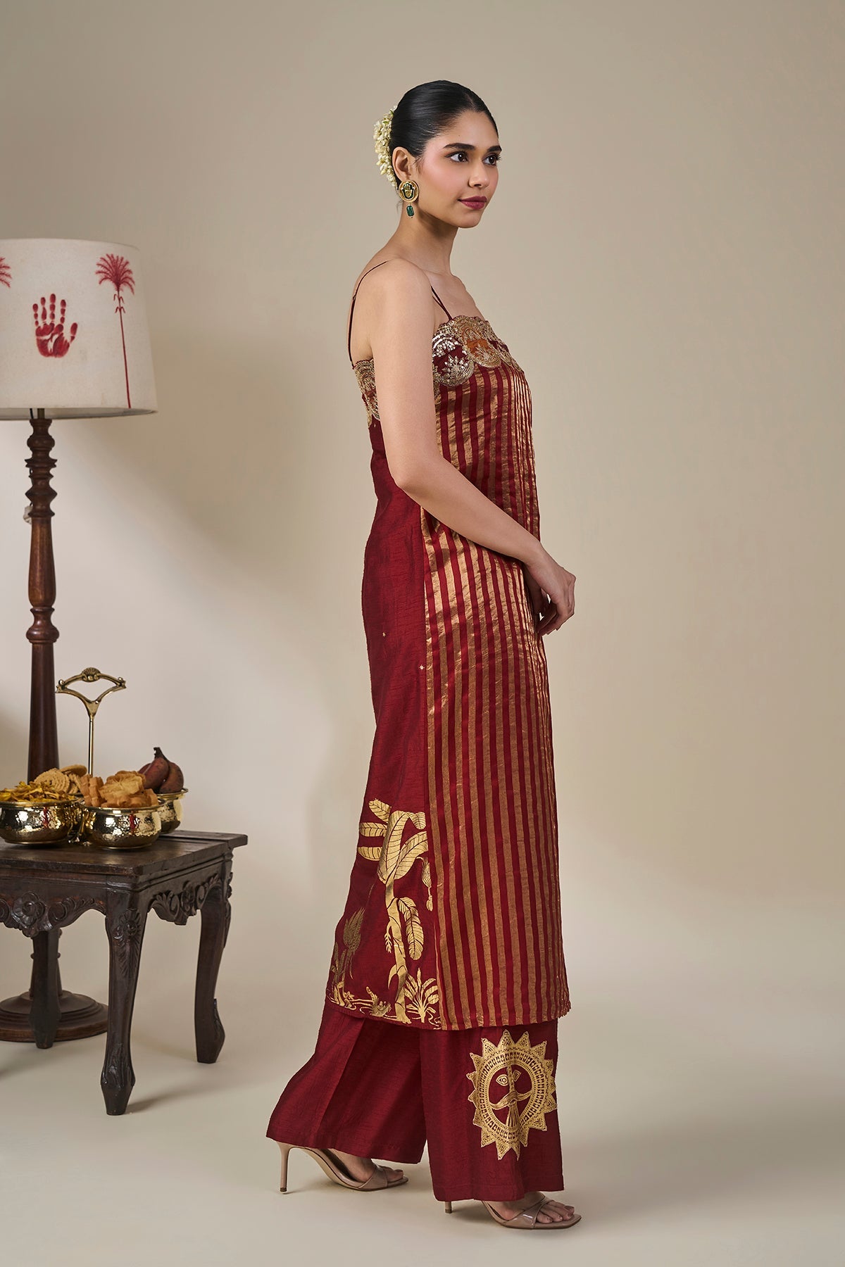 Cherry Blooming Postcard Kurta Set