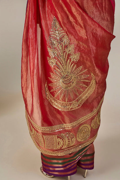 Rust Lunar Kera Saree