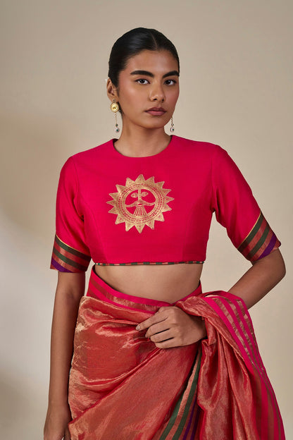 Rust Lunar Kera Saree