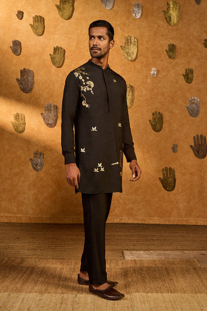 Black Crane Dawn Kurta Set