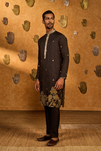 Black Zen Kurta Set