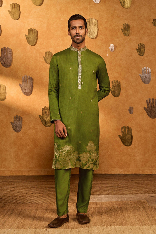 Olive Zen Kurta Set