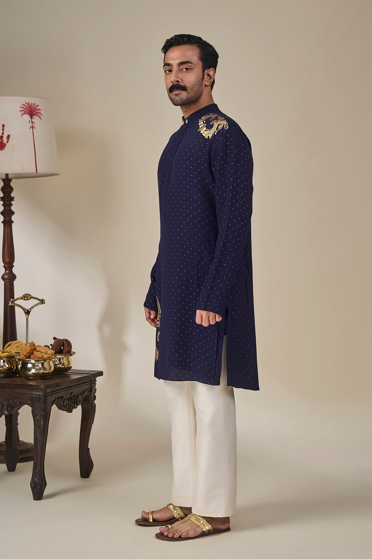 Midnight Blue Astral Arch Kurta Set