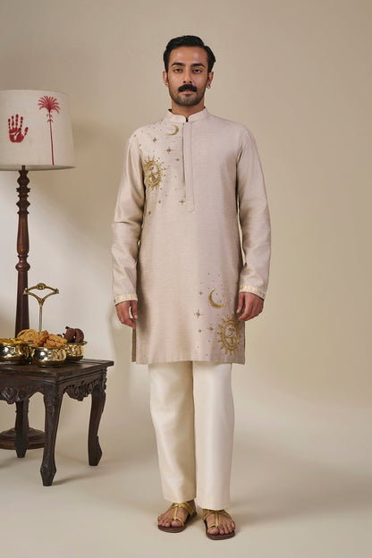 Grey Astral Bloom Kurta