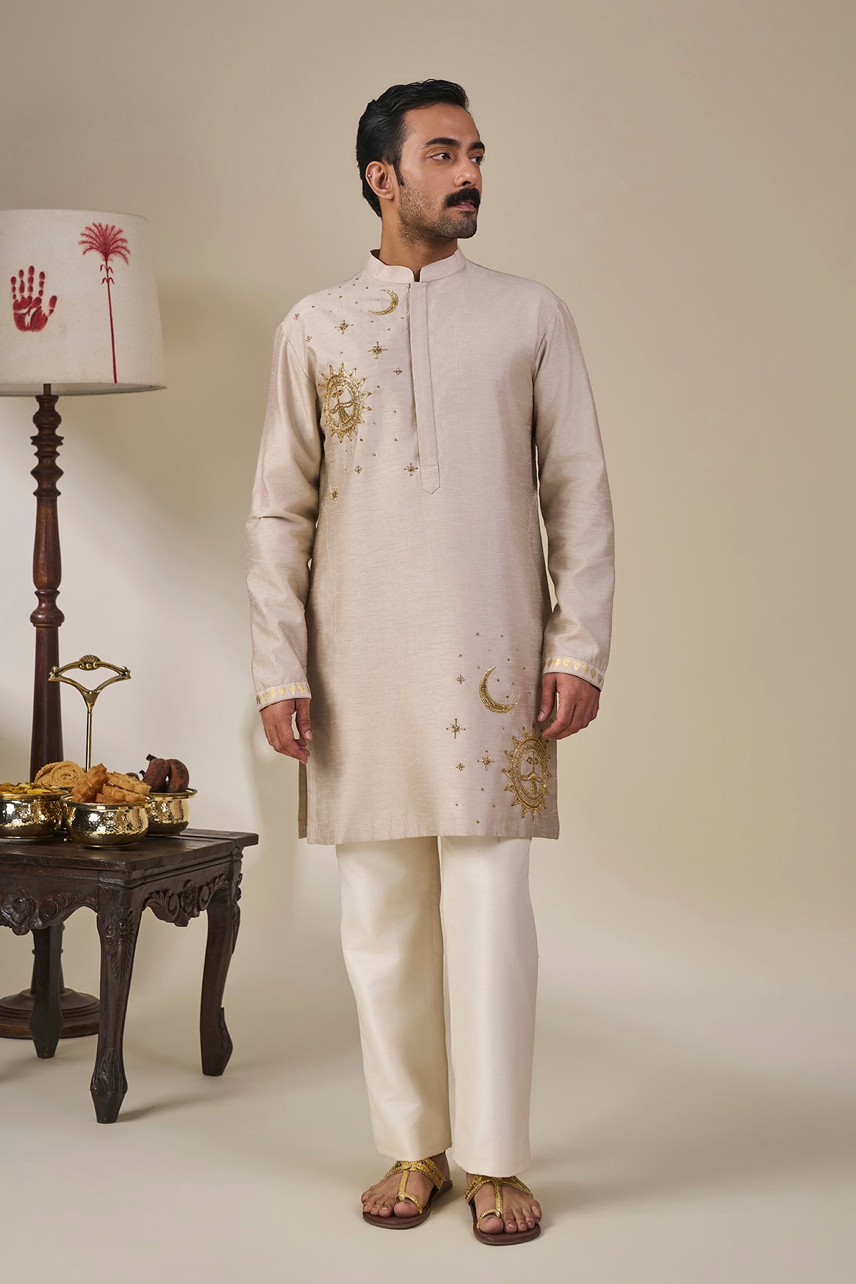 Grey Astral Bloom Kurta